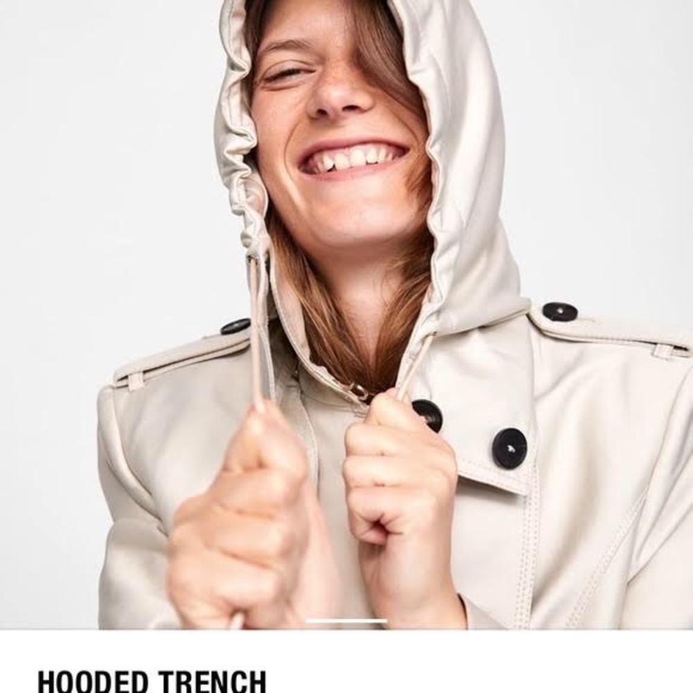 Zara Hooded Trench Coat - Picture 4 of 8